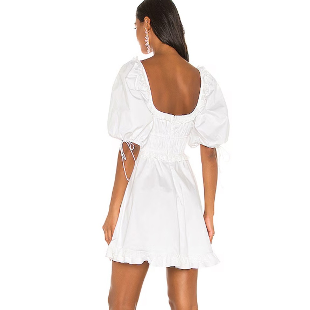 For love and lemons: white,cotton poplin, mini dress with pockets! NWT!